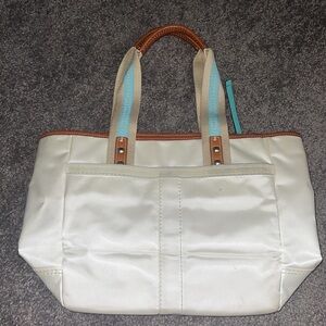Coach Hampton White Satin Mini Satchel Bag Women's Handbag Purse